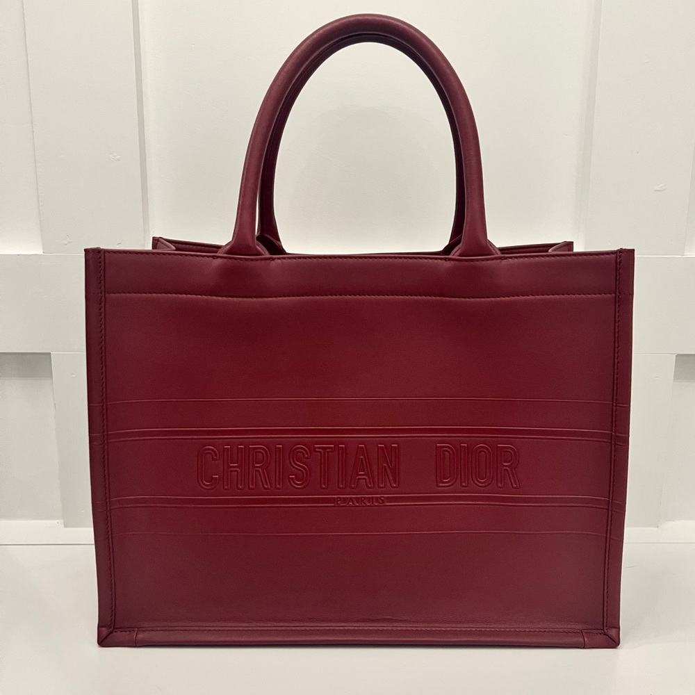 Medium Dior Book Tote in Calfskin Leather